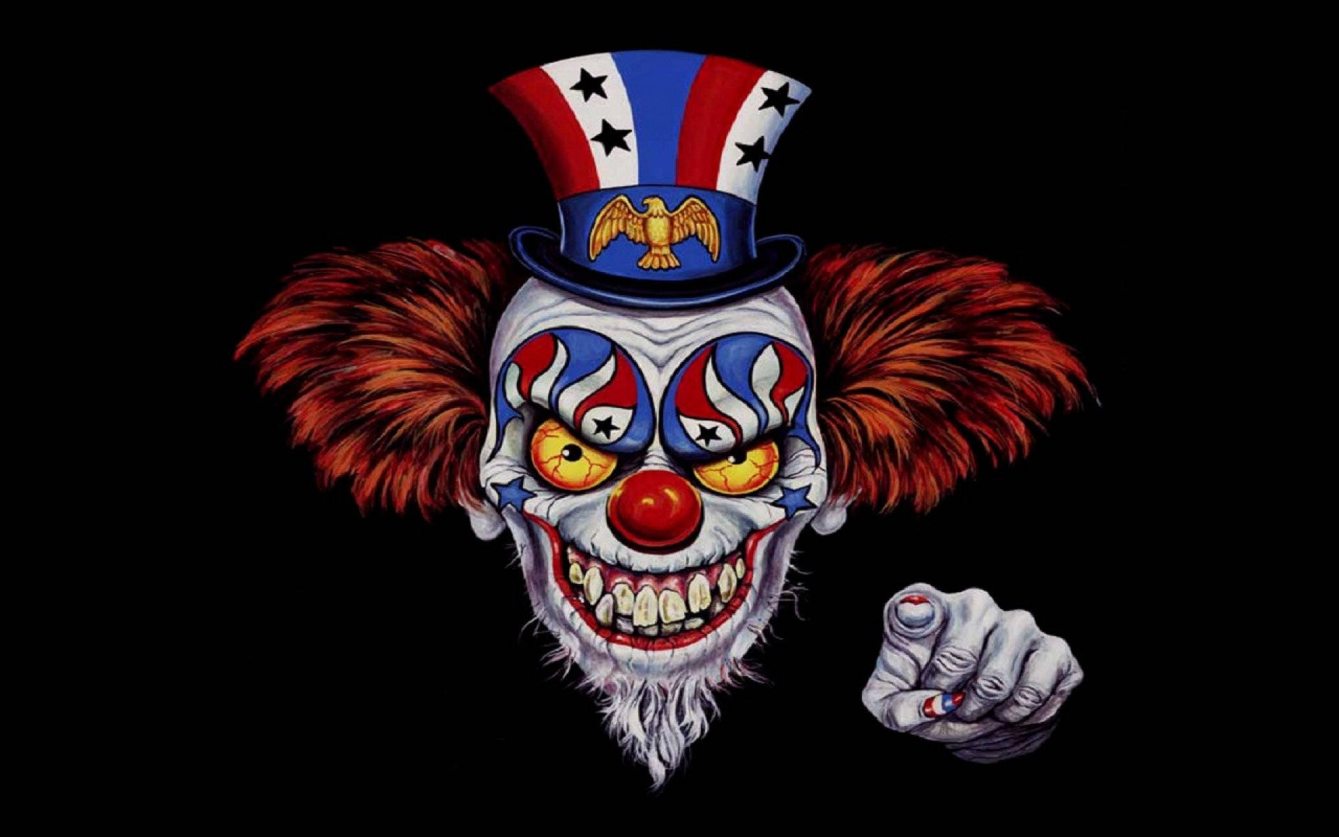 Evil Clown Patriotic Themes Wallpaper