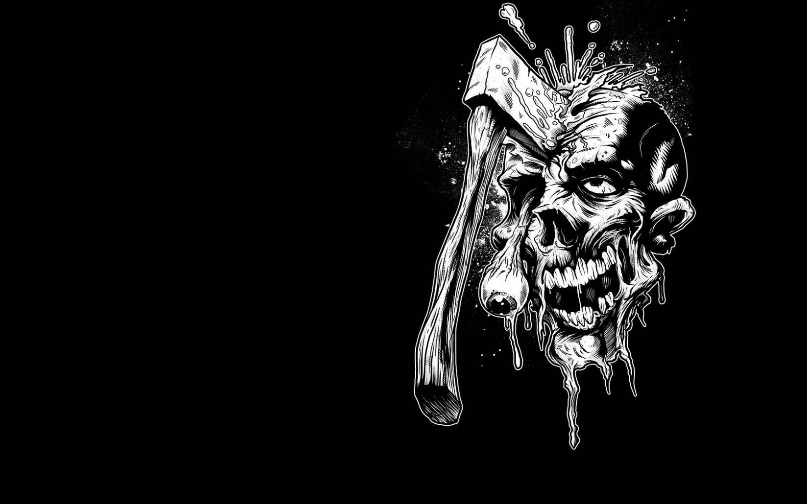 Evil Dark Skull Zombie Wallpaper