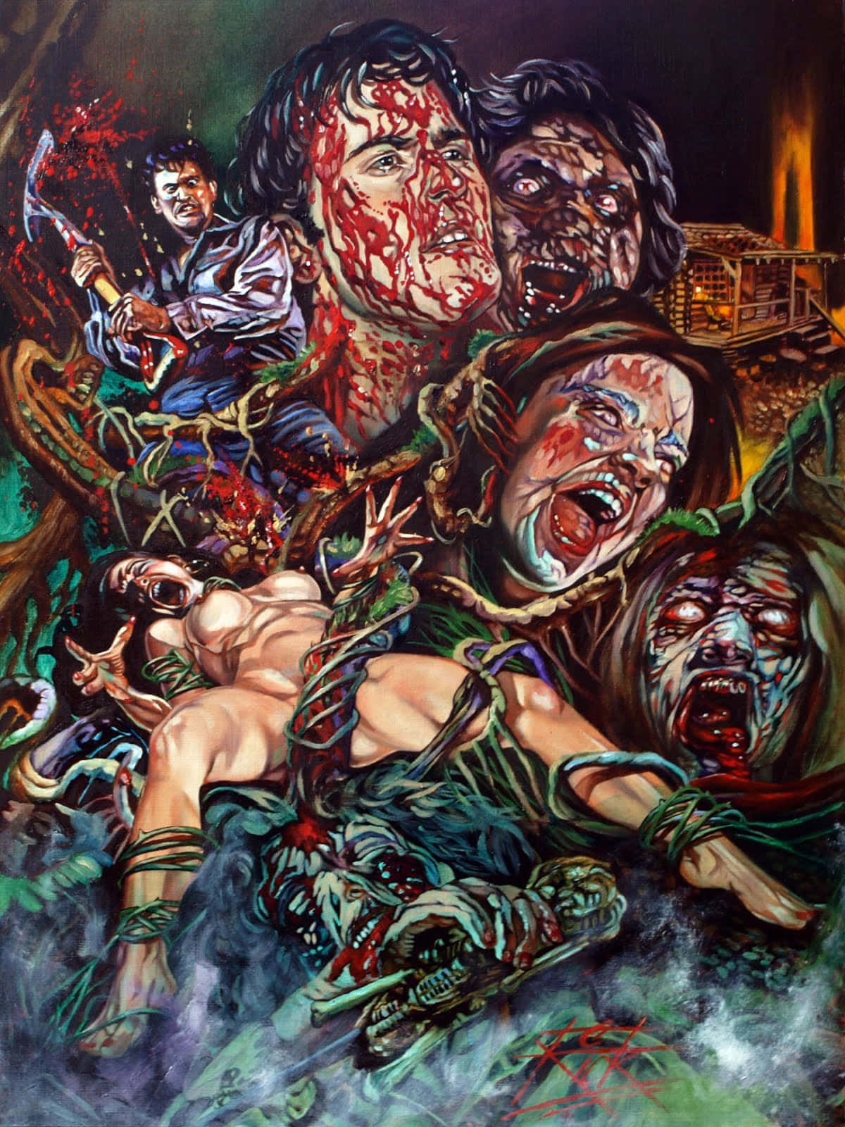 Evil Dead Zombie Erotica Background
