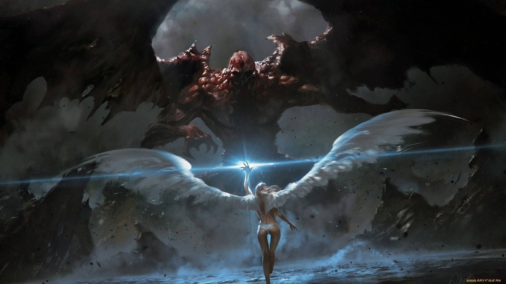 Evil Demon Versus Angel Picture