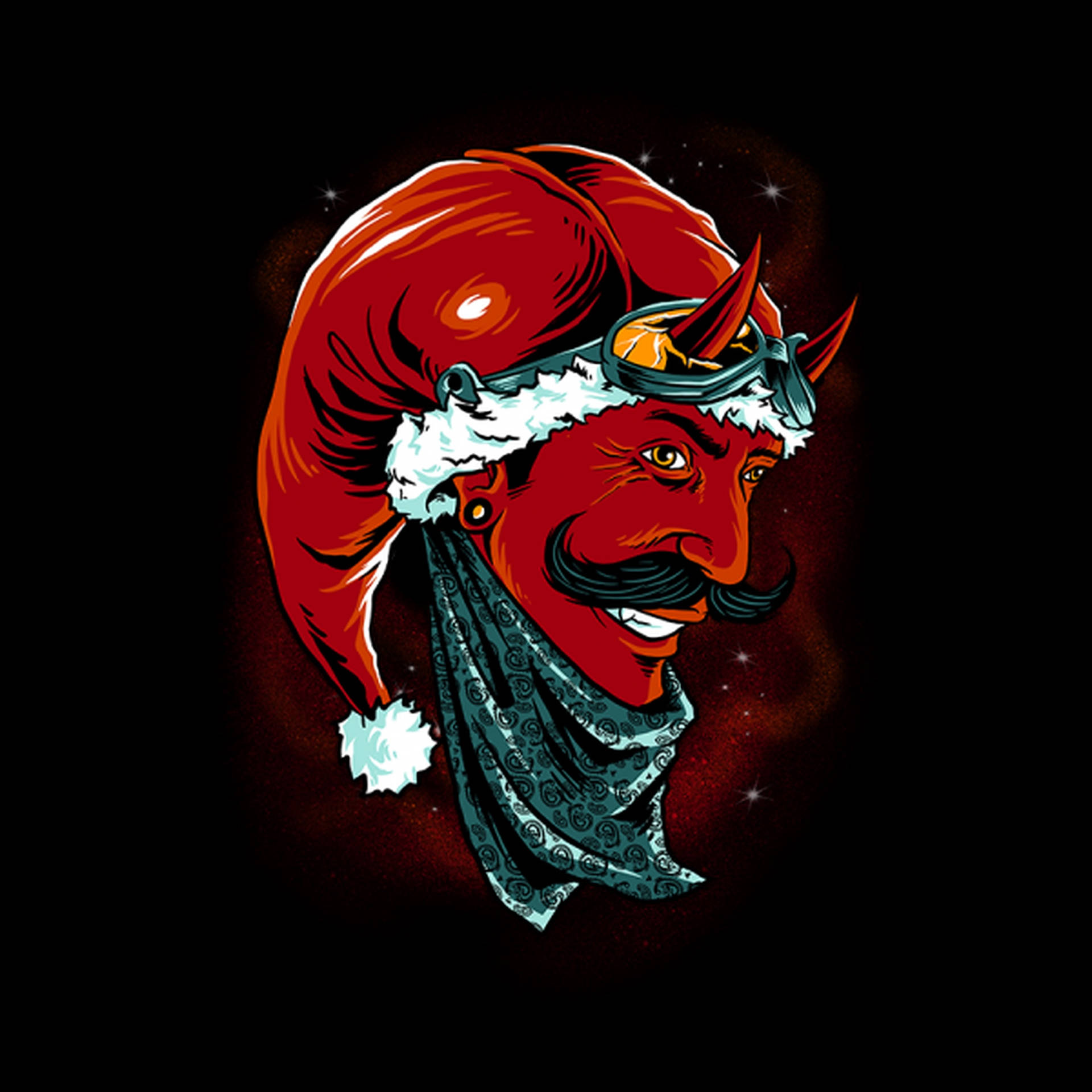 Evil Devil Santa's Hat Wallpaper