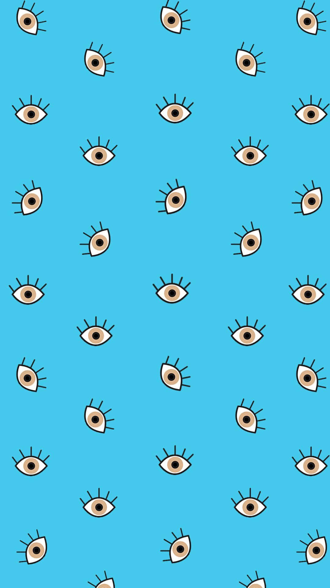 A Blue Background With Eyes On It