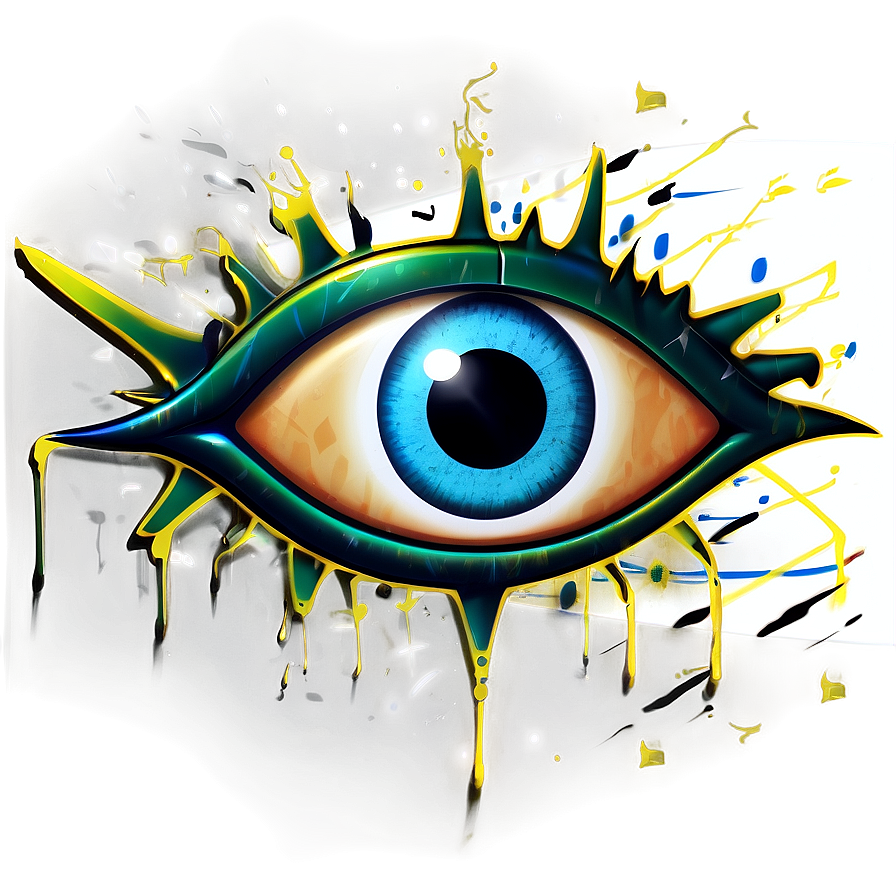 Evil Eye Graffiti Png Tig64 PNG