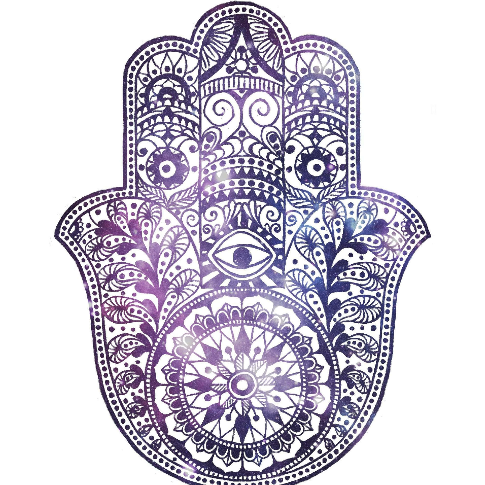Hamsa Hand With A Blue Background Wallpaper