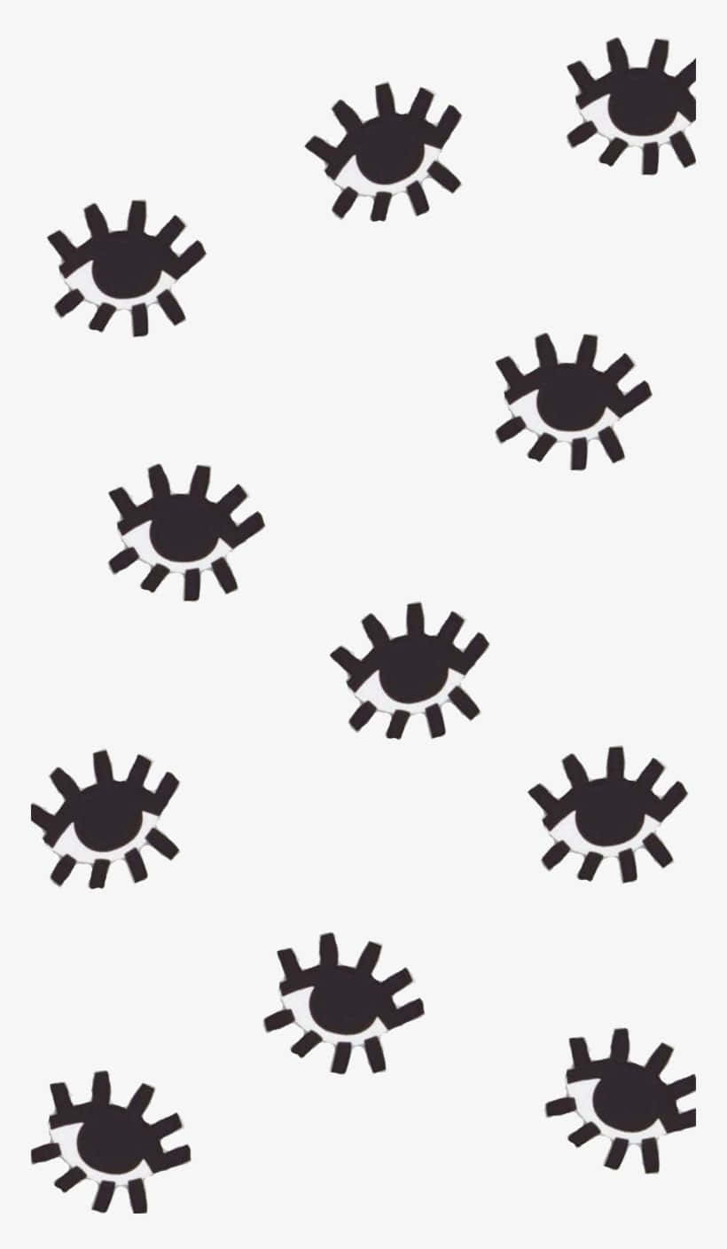 Black Evil Eye Patterns Iphone Wallpaper