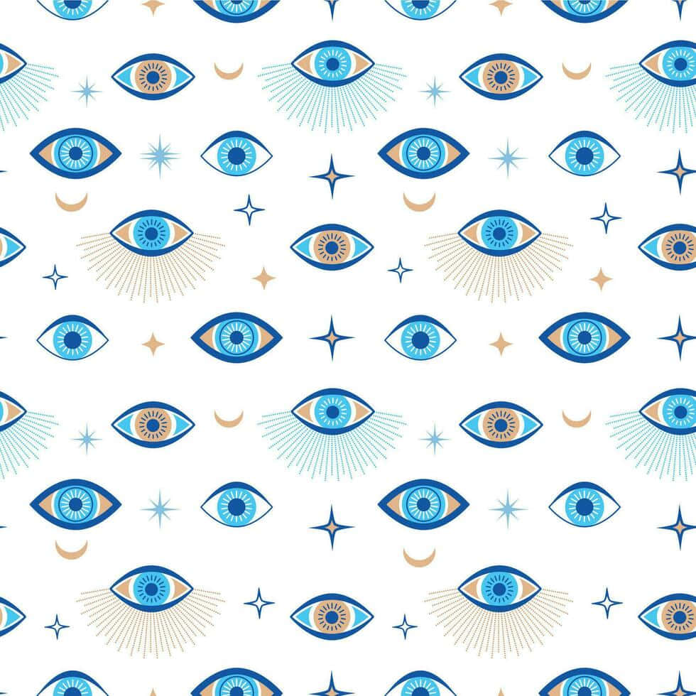 Evil Eye Pattern Aesthetic Wallpaper