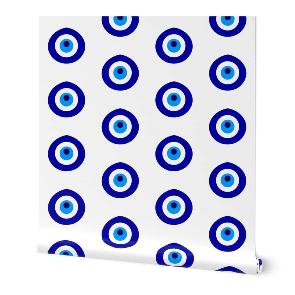 Evil Eye Pattern Wrapping Paper Wallpaper