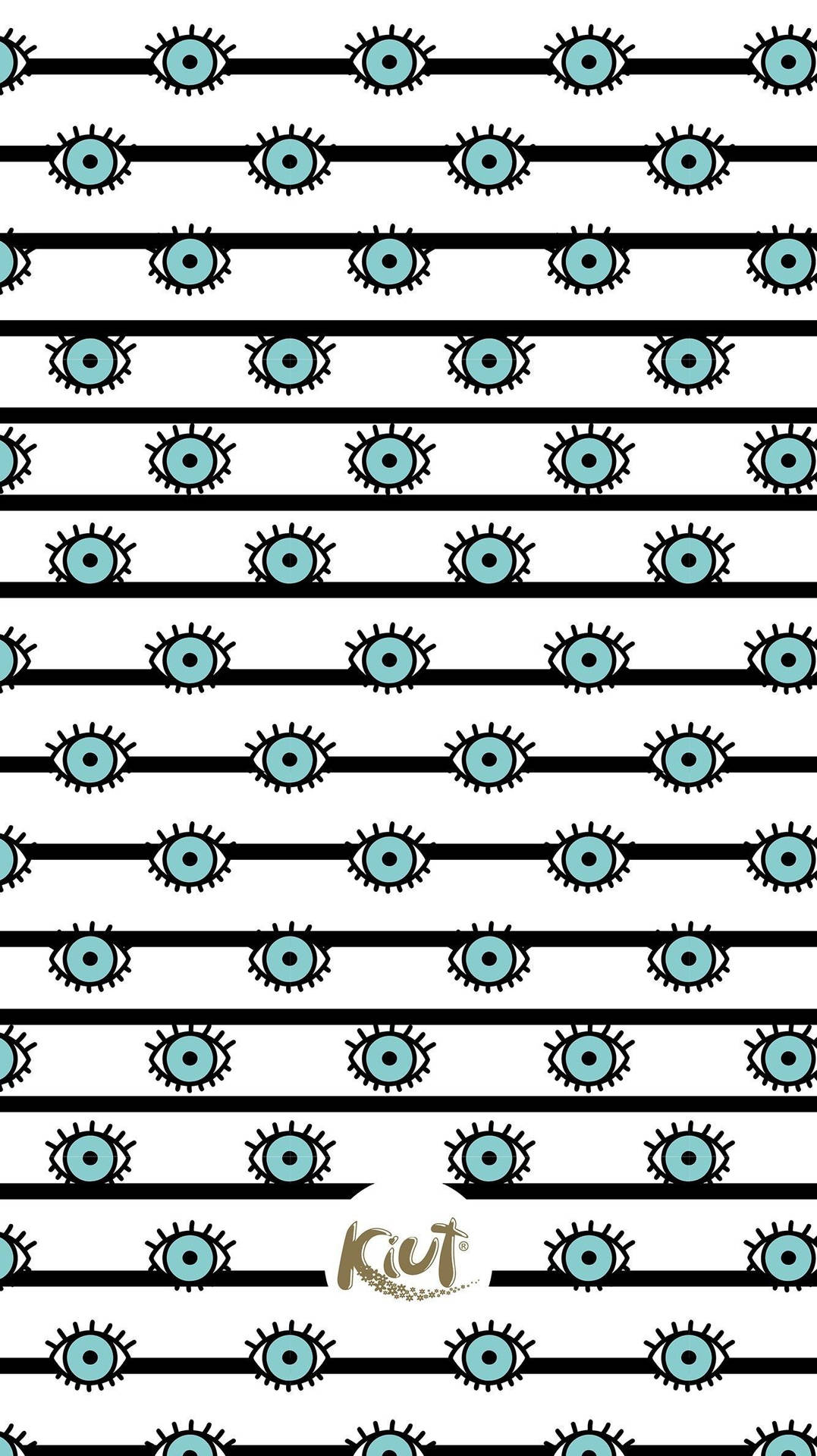 Evil Eye Stripes Pattern Wallpaper