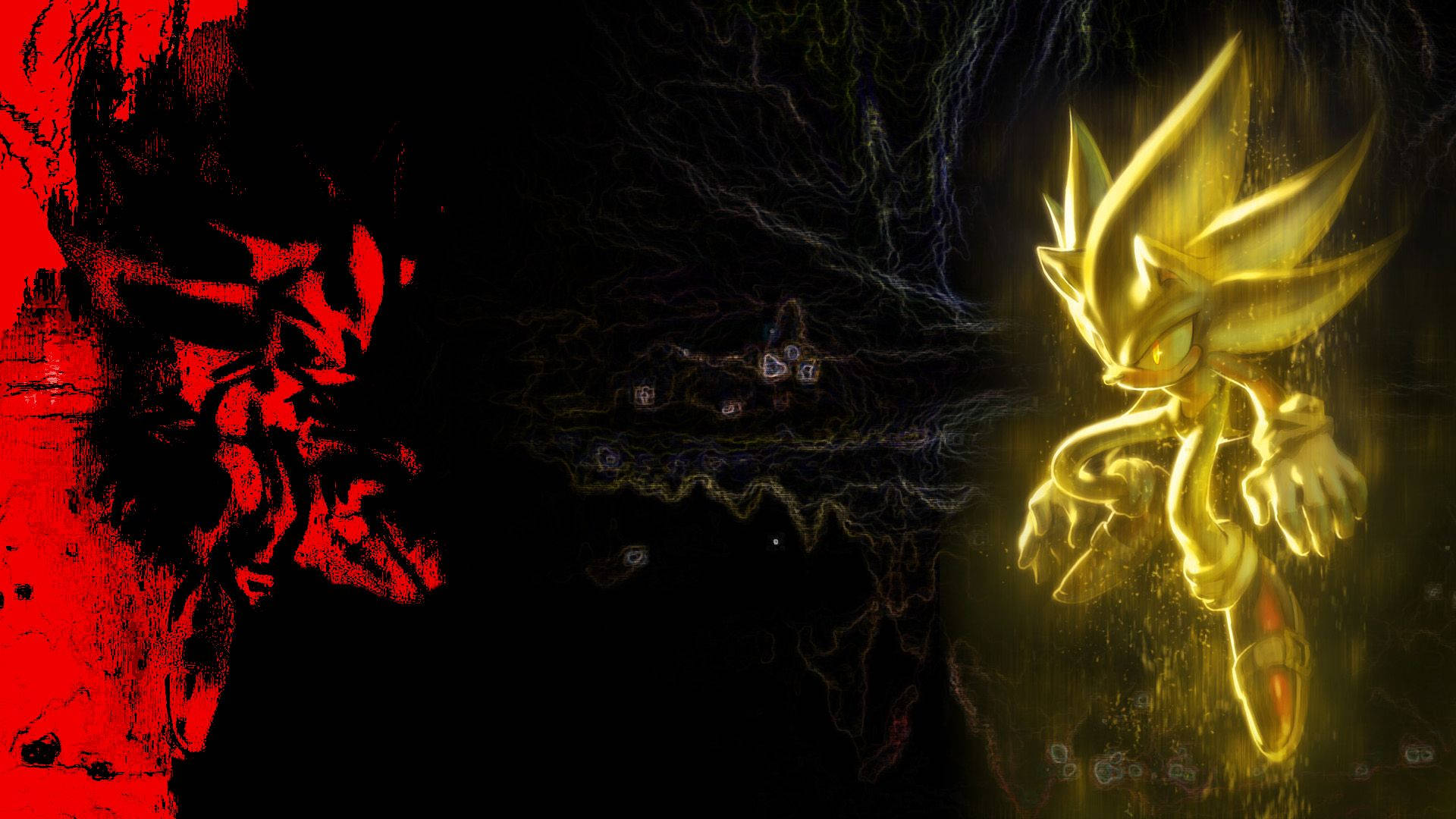 Download Evil Glowing Yellow Shadow Wallpaper 