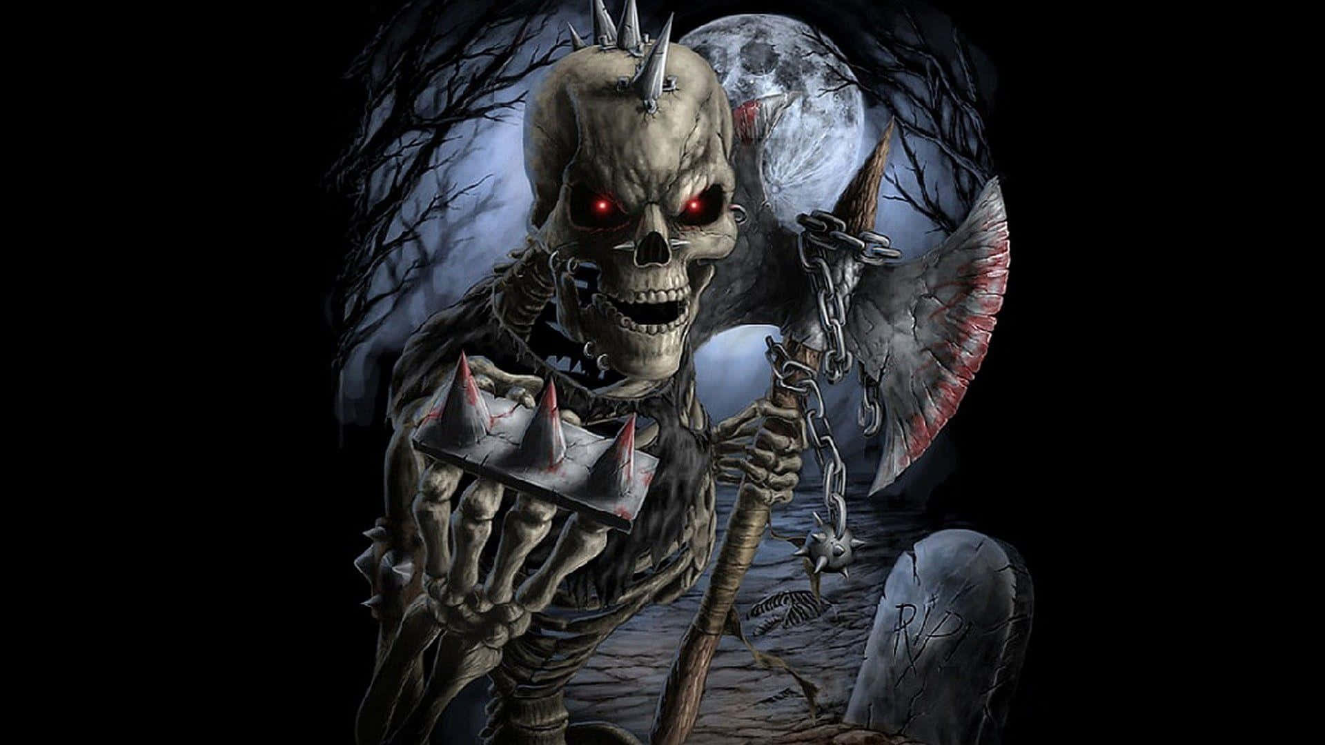 evil skeleton wallpaper