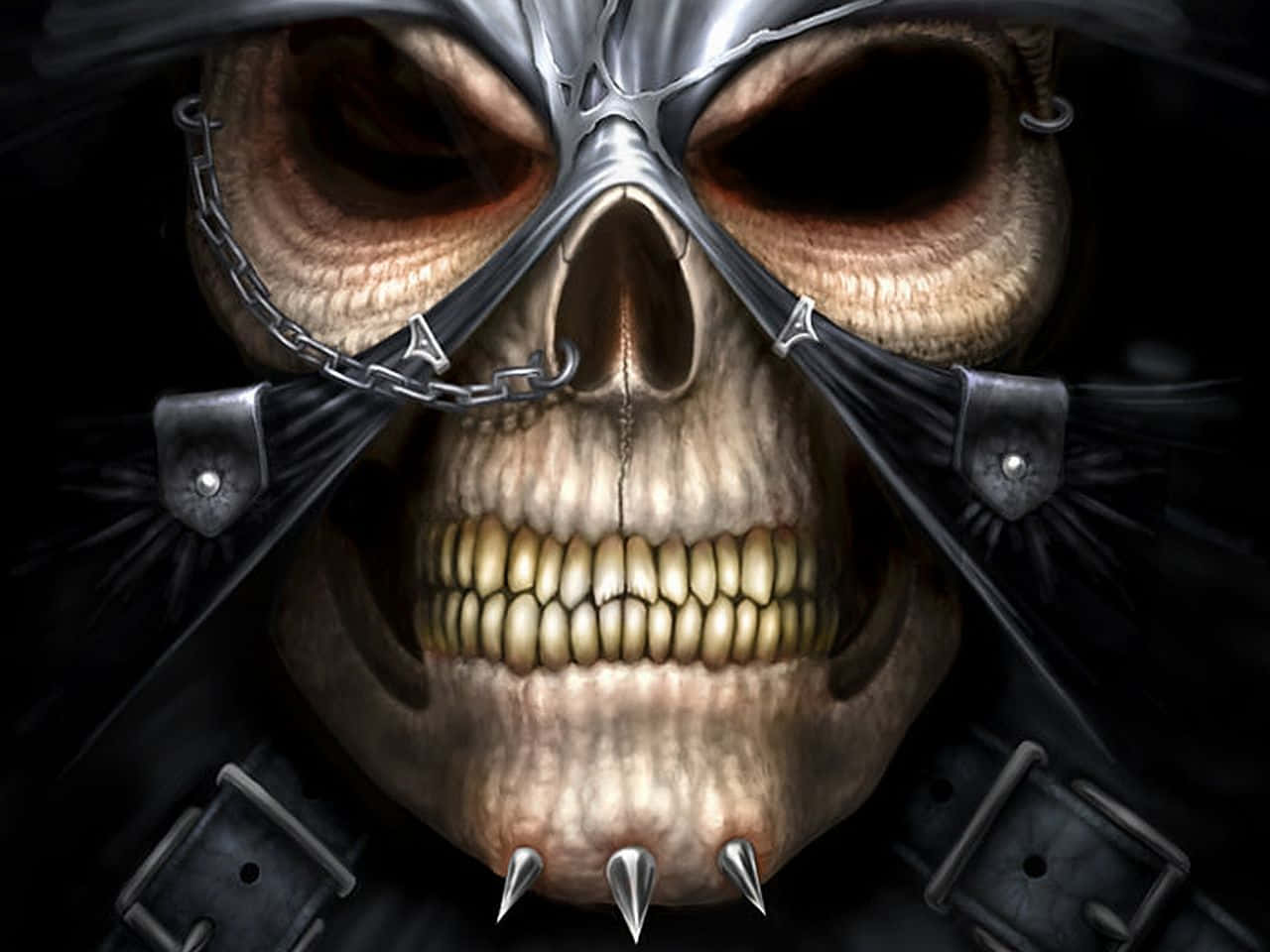 Image  A Dark and Sinister Evil Skull Wallpaper