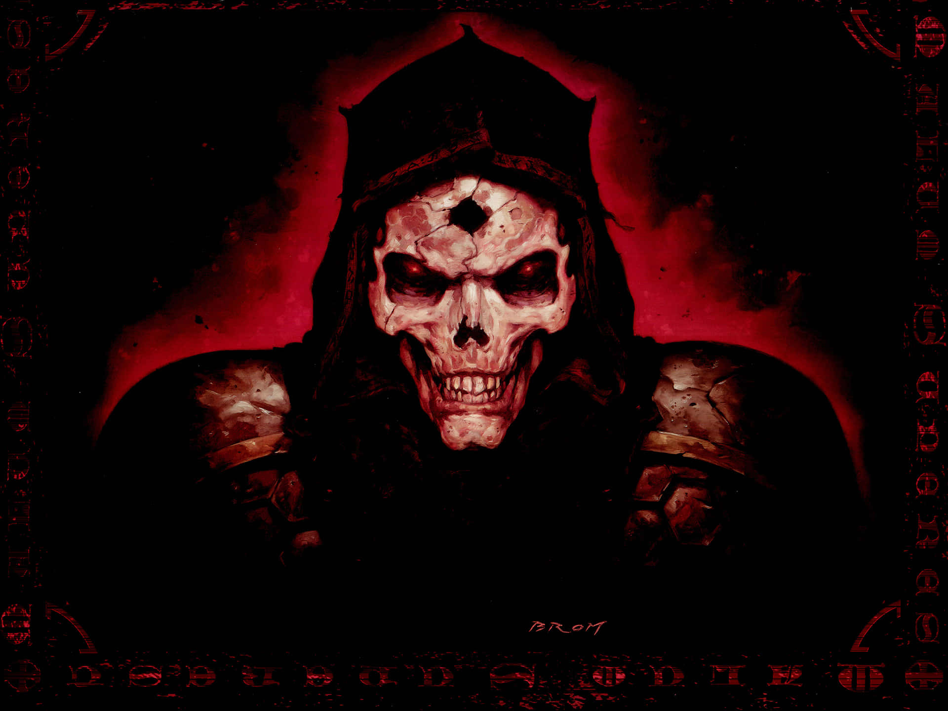 Behold the Evil Skull Wallpaper