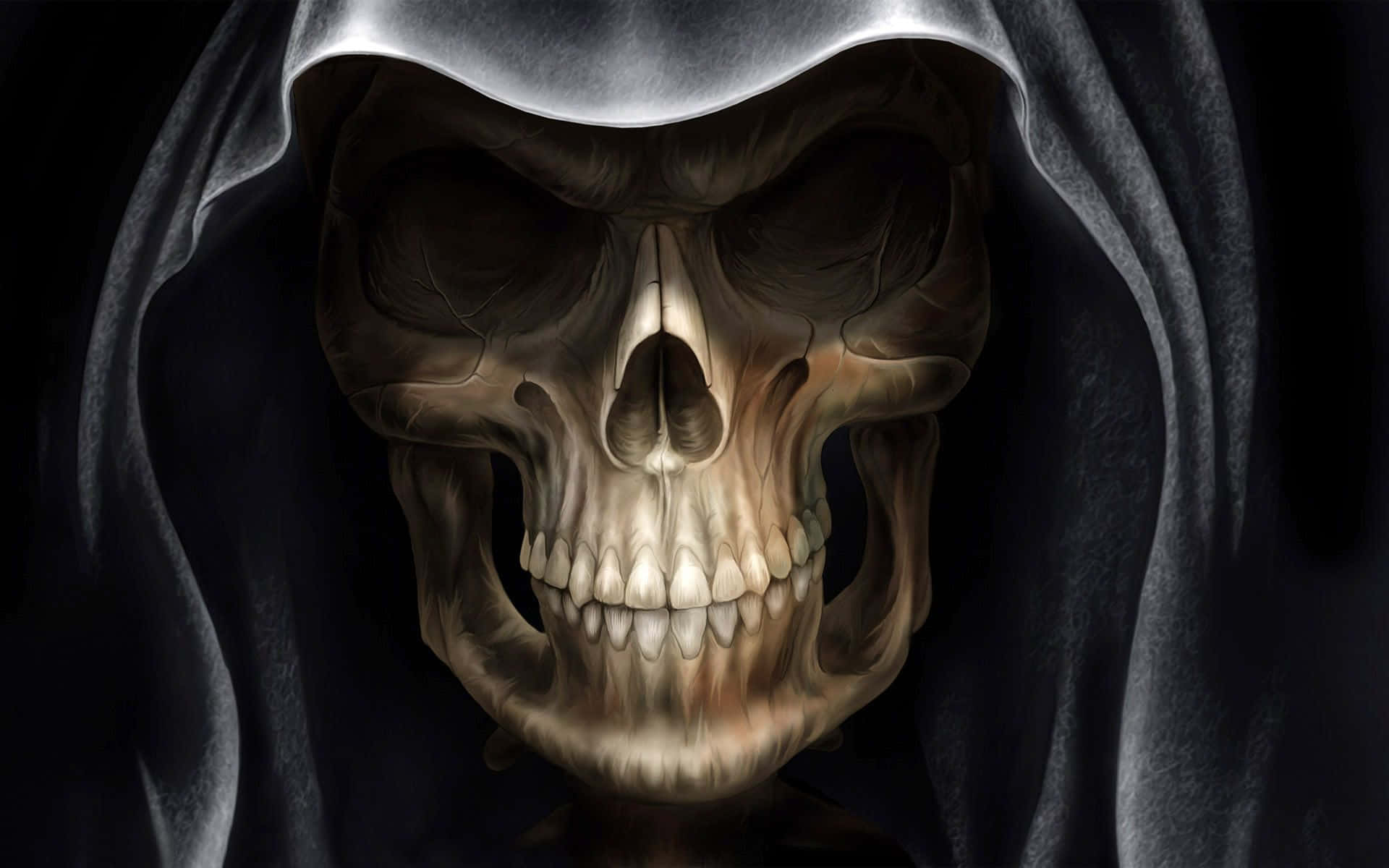 evil skull artwork