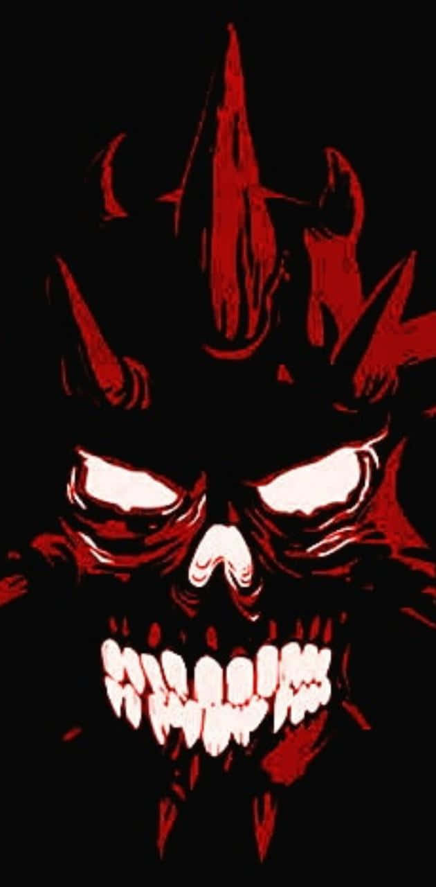 "Dark Evil Skull Lurks in the Shadows" Wallpaper