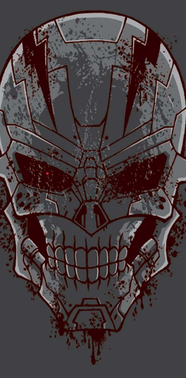 A Skull With Blood On It Wallpaper
