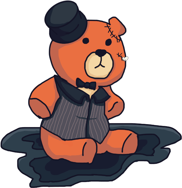 Evil Teddy Bear Cartoon PNG
