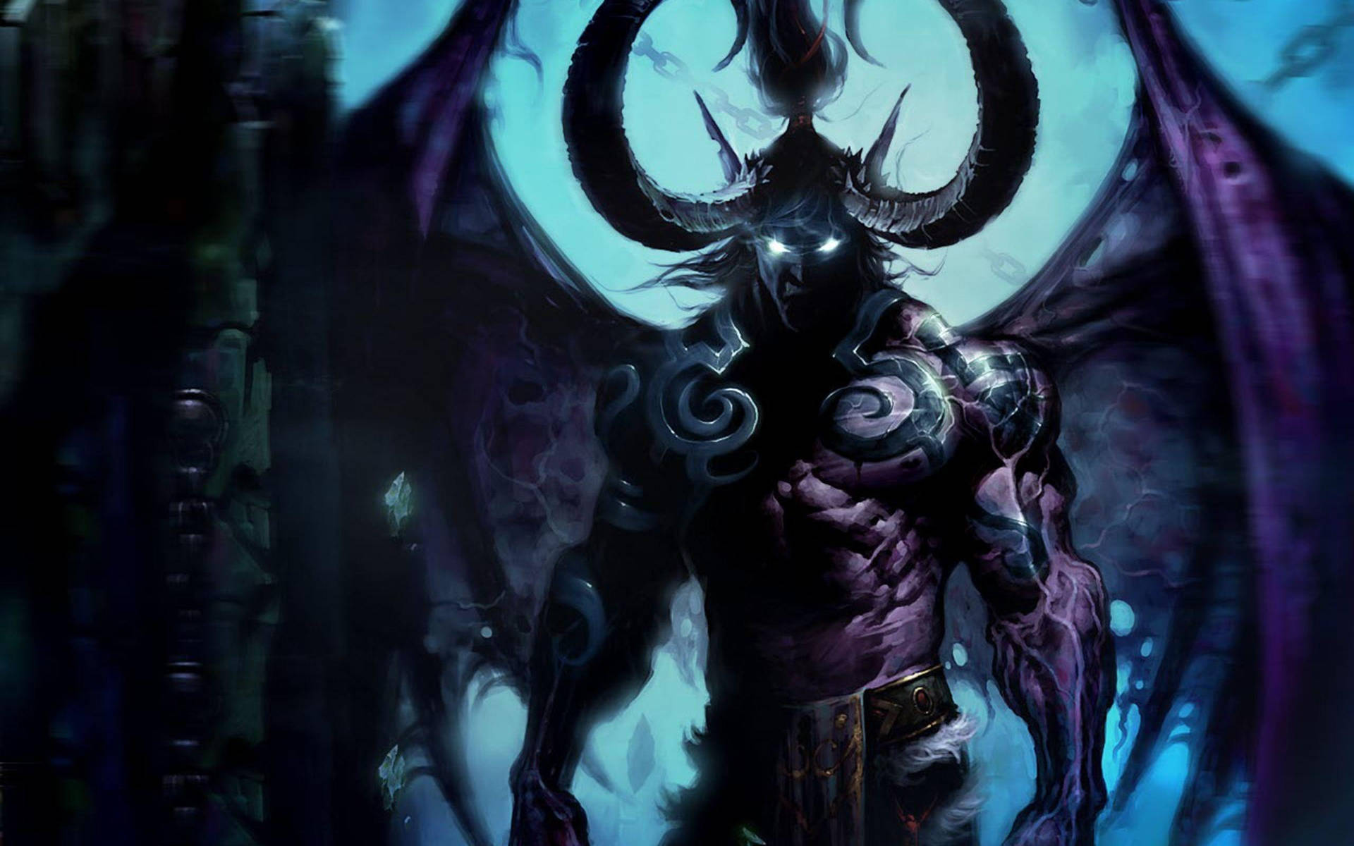 Evil Violet Body Demon Background