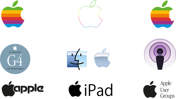 Evolutionof Apple Logos PNG