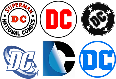 Evolutionof D C Comics Logos PNG