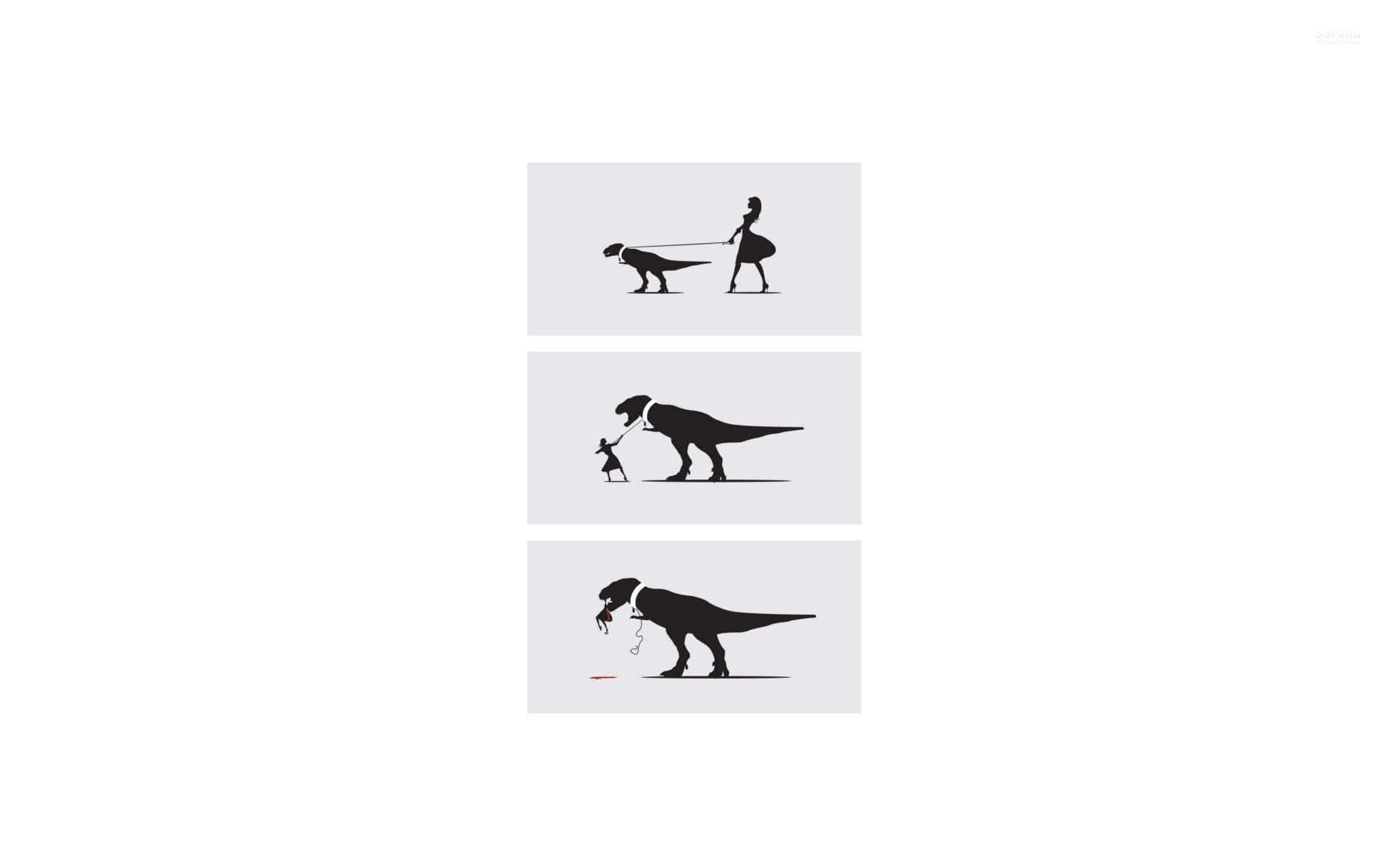Evolutionof Dog Walking Wallpaper