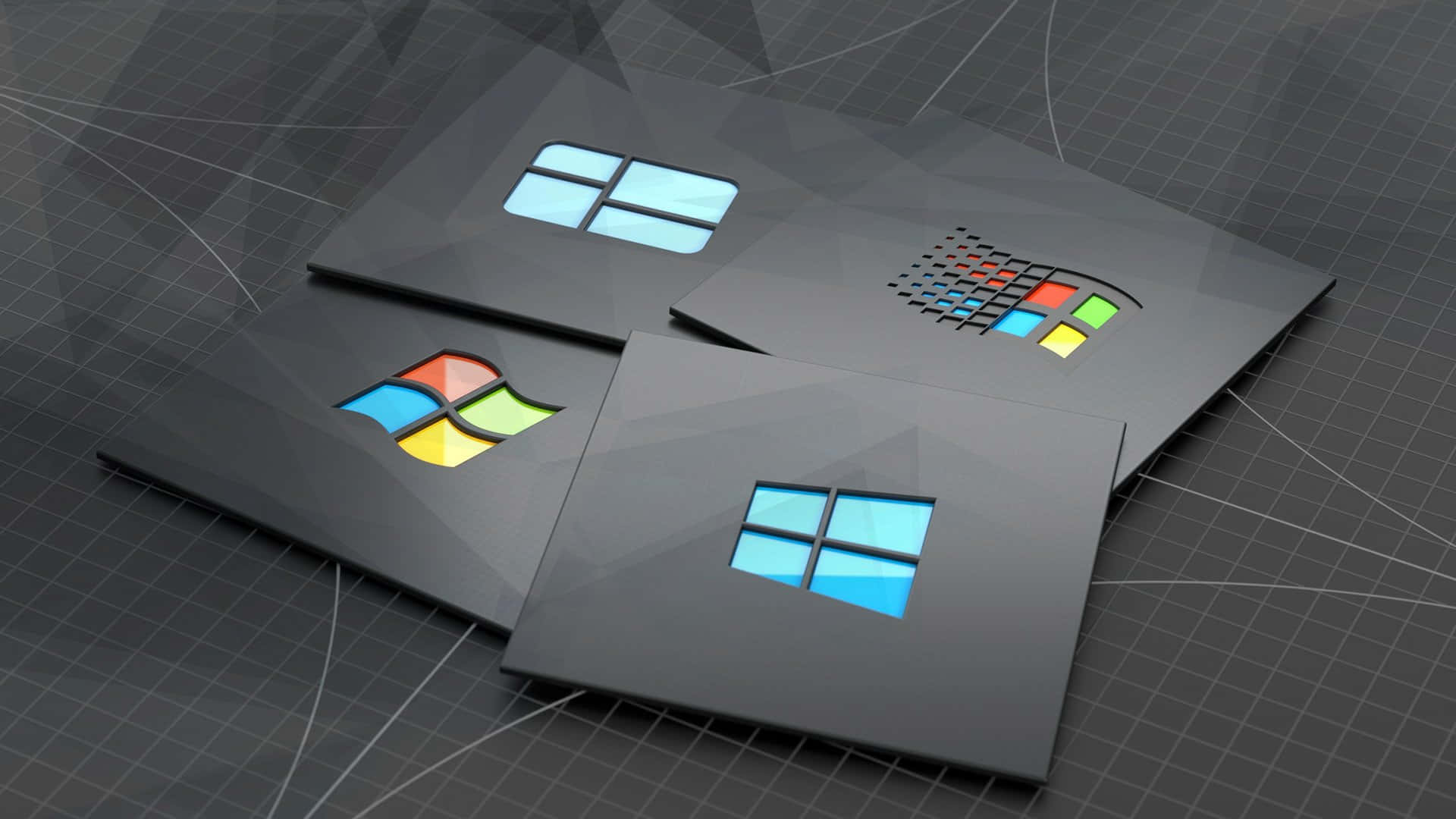 Evolutionof Windows Logos Wallpaper
