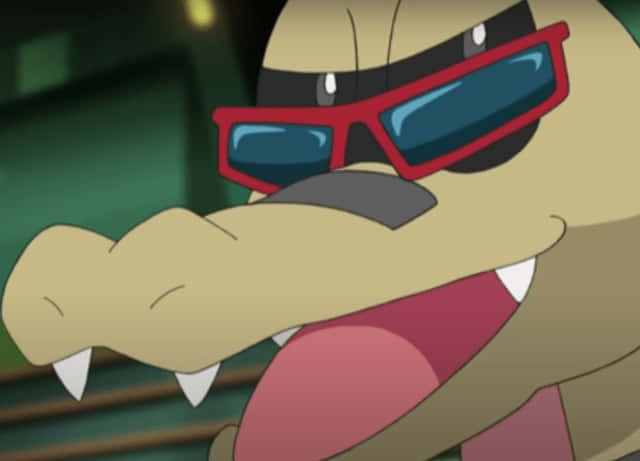 Evolved Sandile Looking Cute And Happy With Sunglasses Wallpaper
