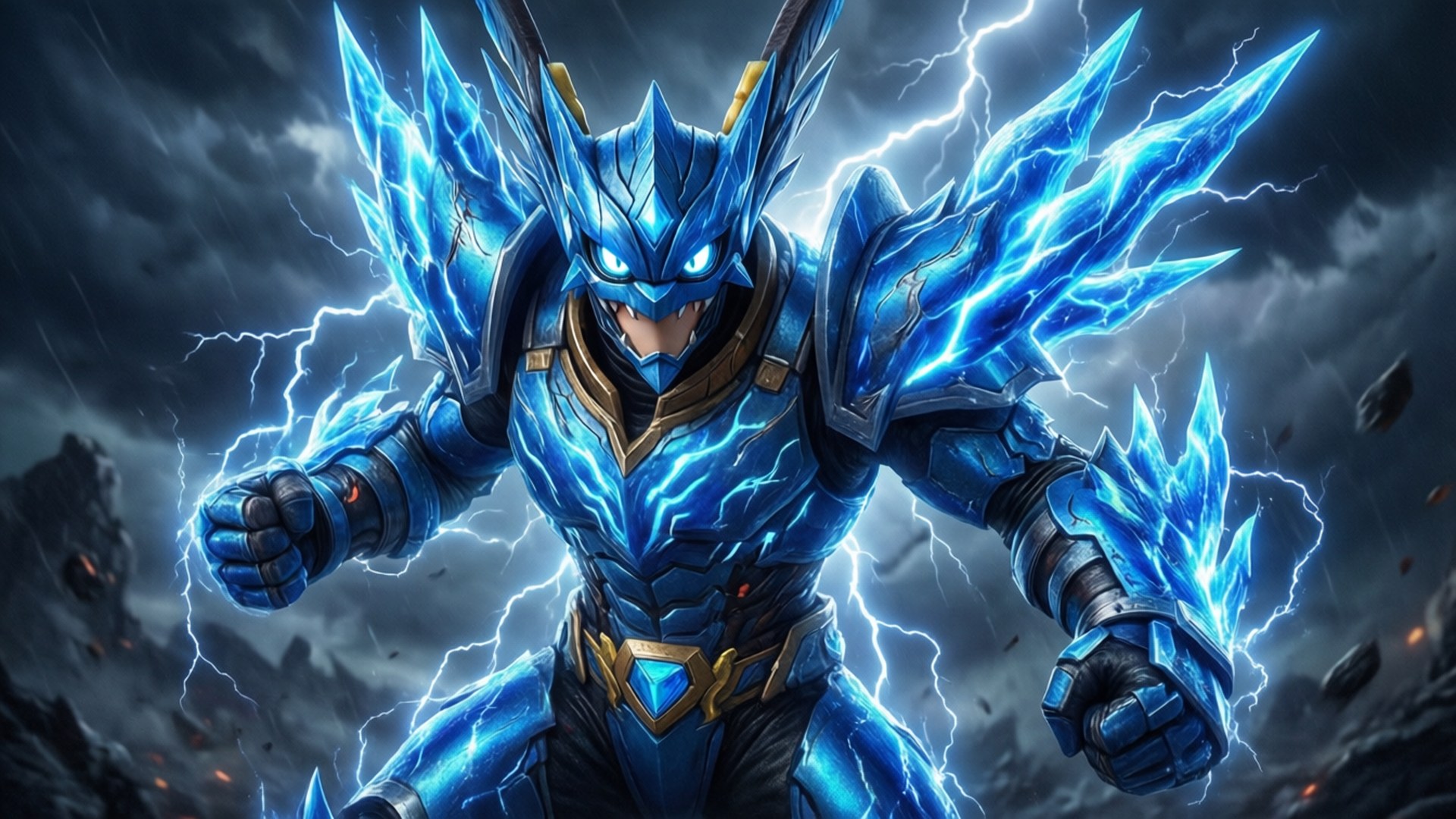 Evolved Veemon Storm Papéis de Parede