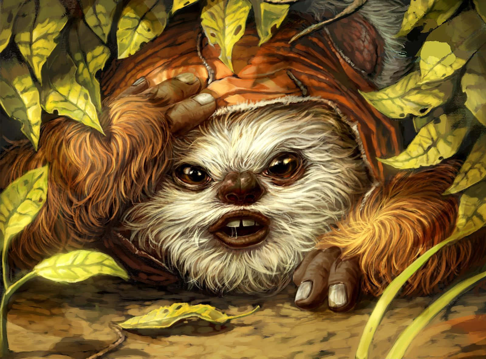 Ewok Village in the Enchanted Forest Wallpaper