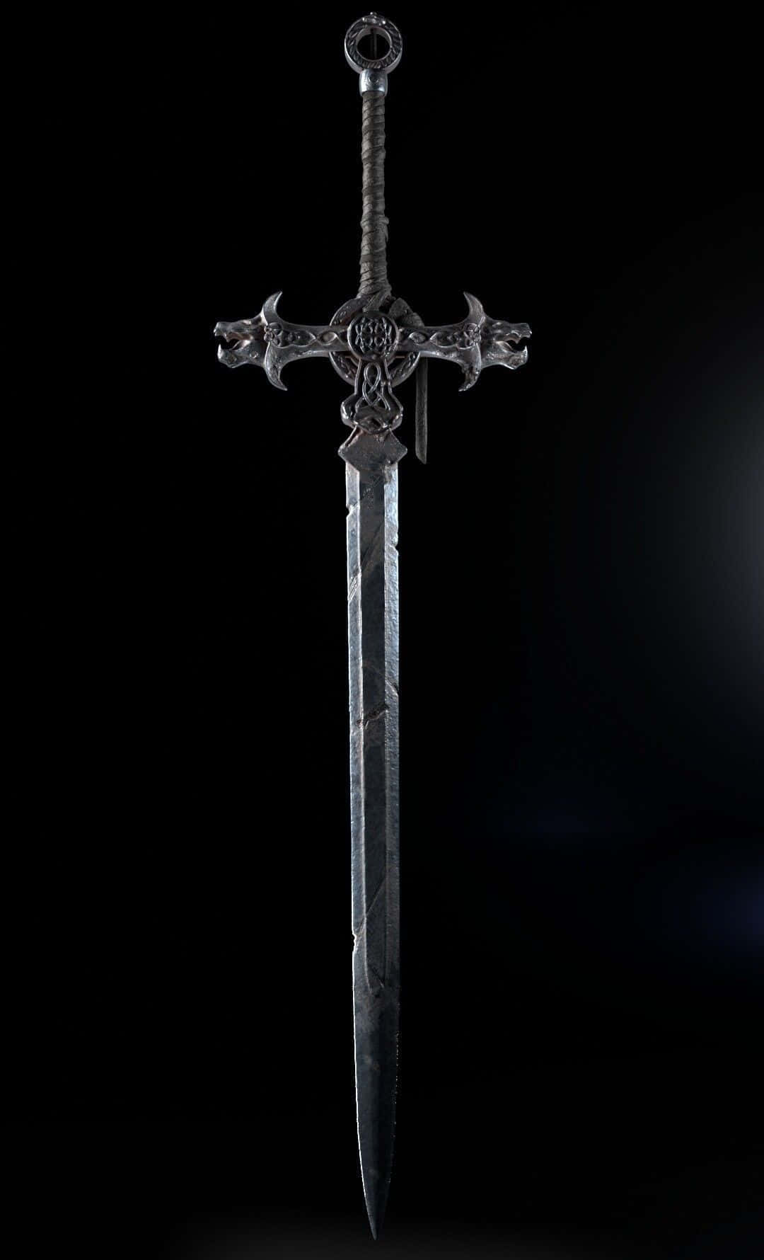Caption: Mythical Excalibur Sword in Stone Wallpaper