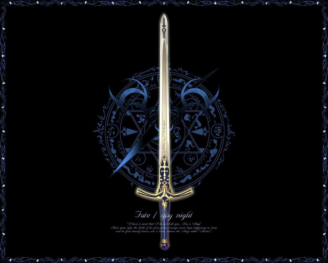 The legendary Excalibur sword in stone Wallpaper