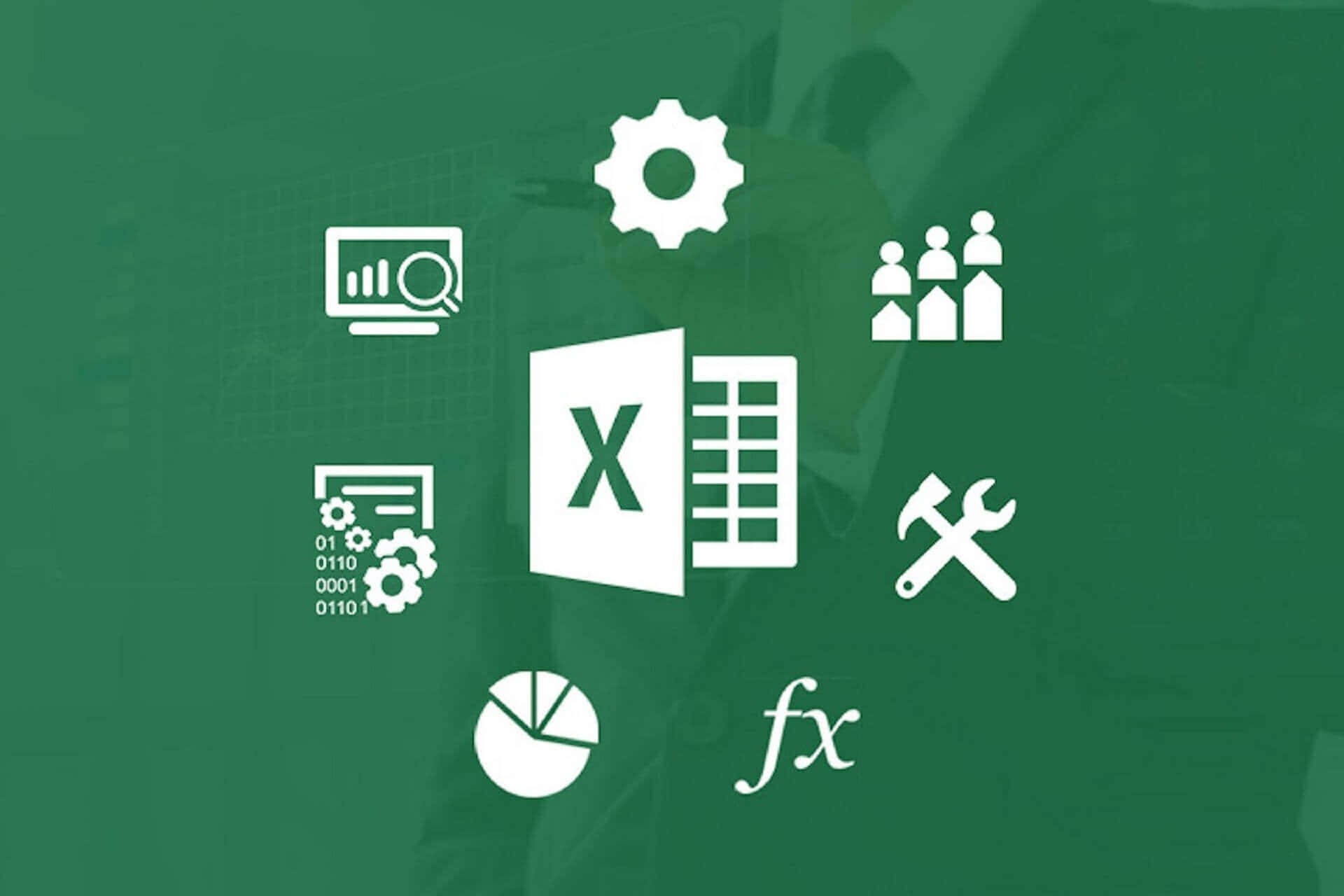 A Man Is Holding A Microsoft Excel Icon