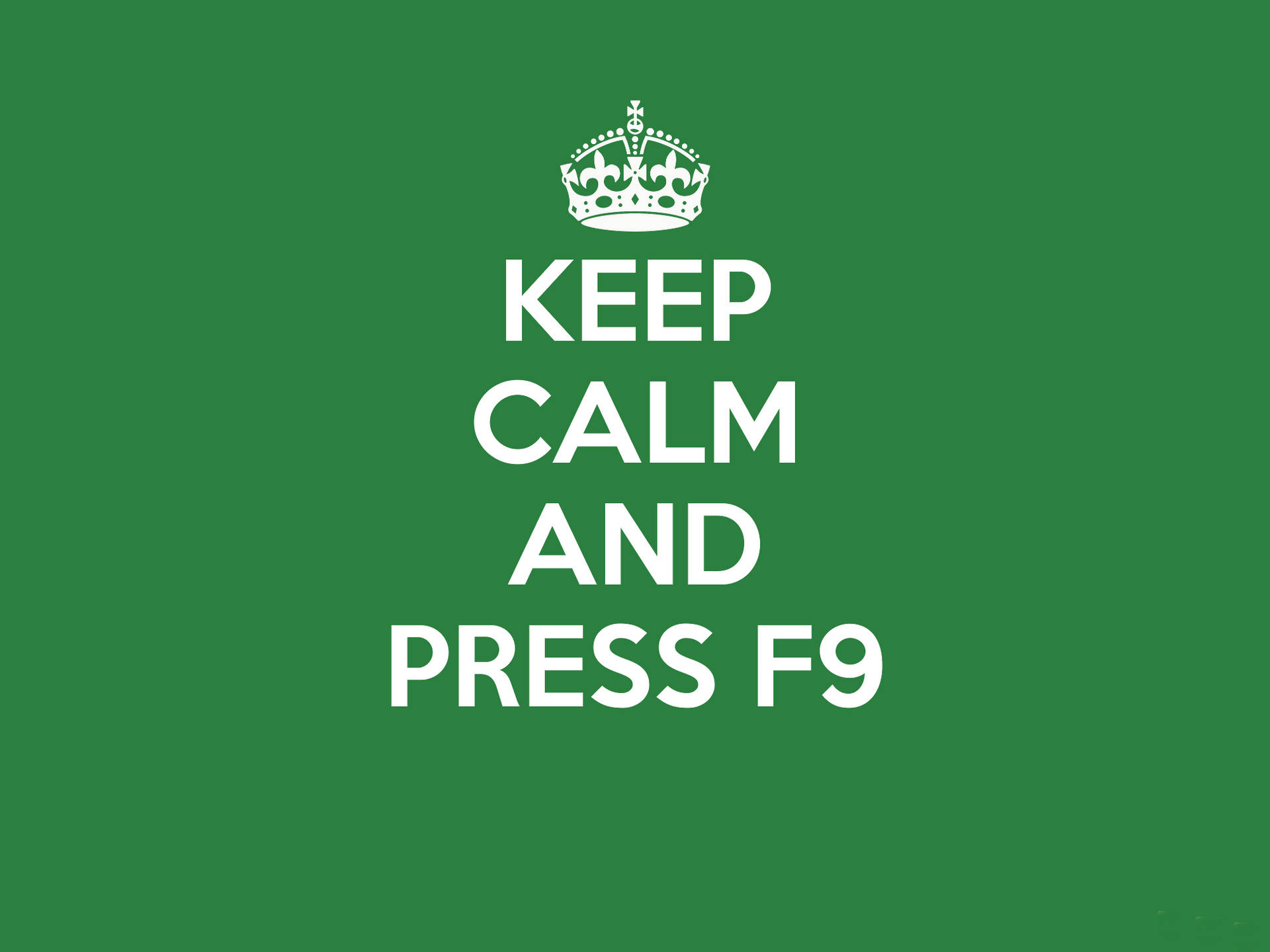 Excel Keep Calm And Press F9 Wallpaper