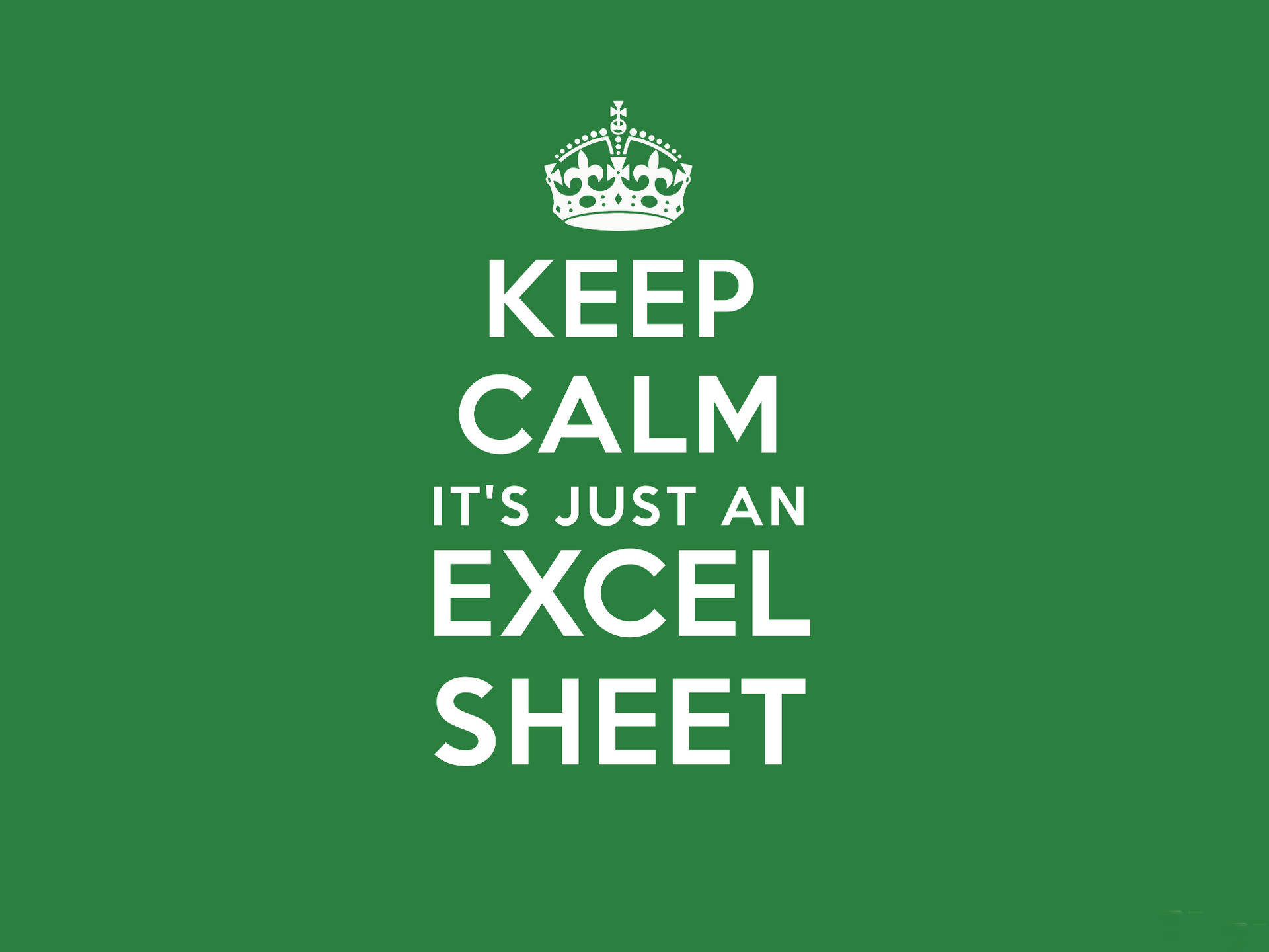 Excel Keep Calm Quote Wallpaper
