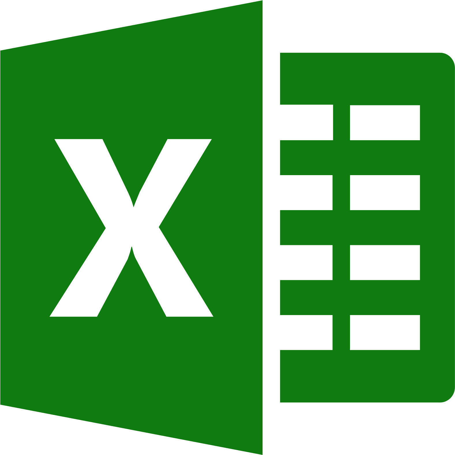 Excel Logo Green Background PNG