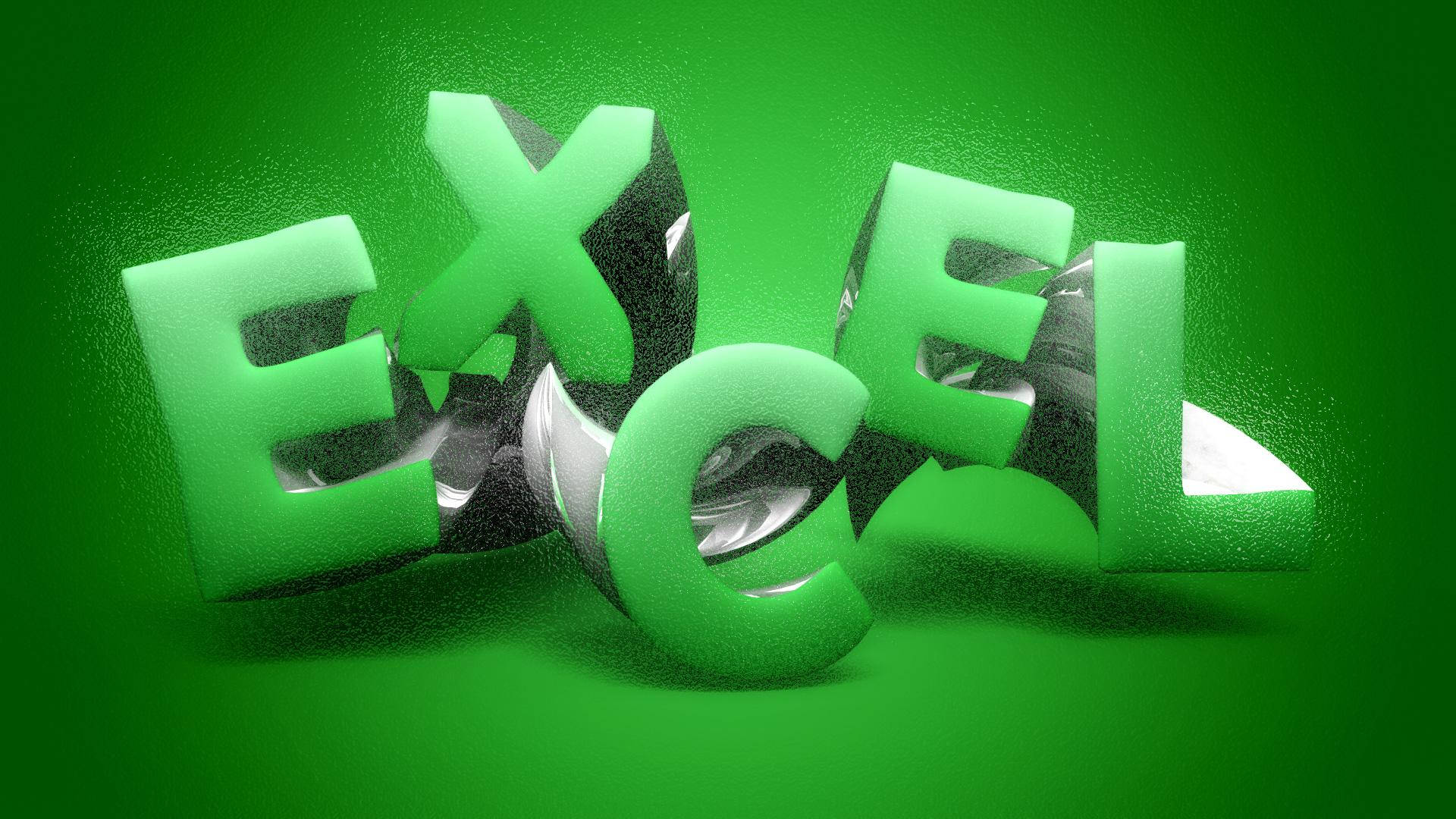 Excel Stylish 3d Lettering Wallpaper