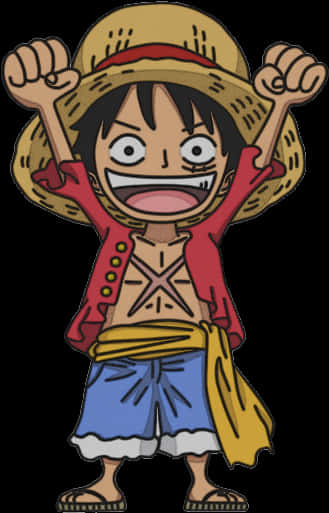 Download Excited Anime Character Luffy | Wallpapers.com