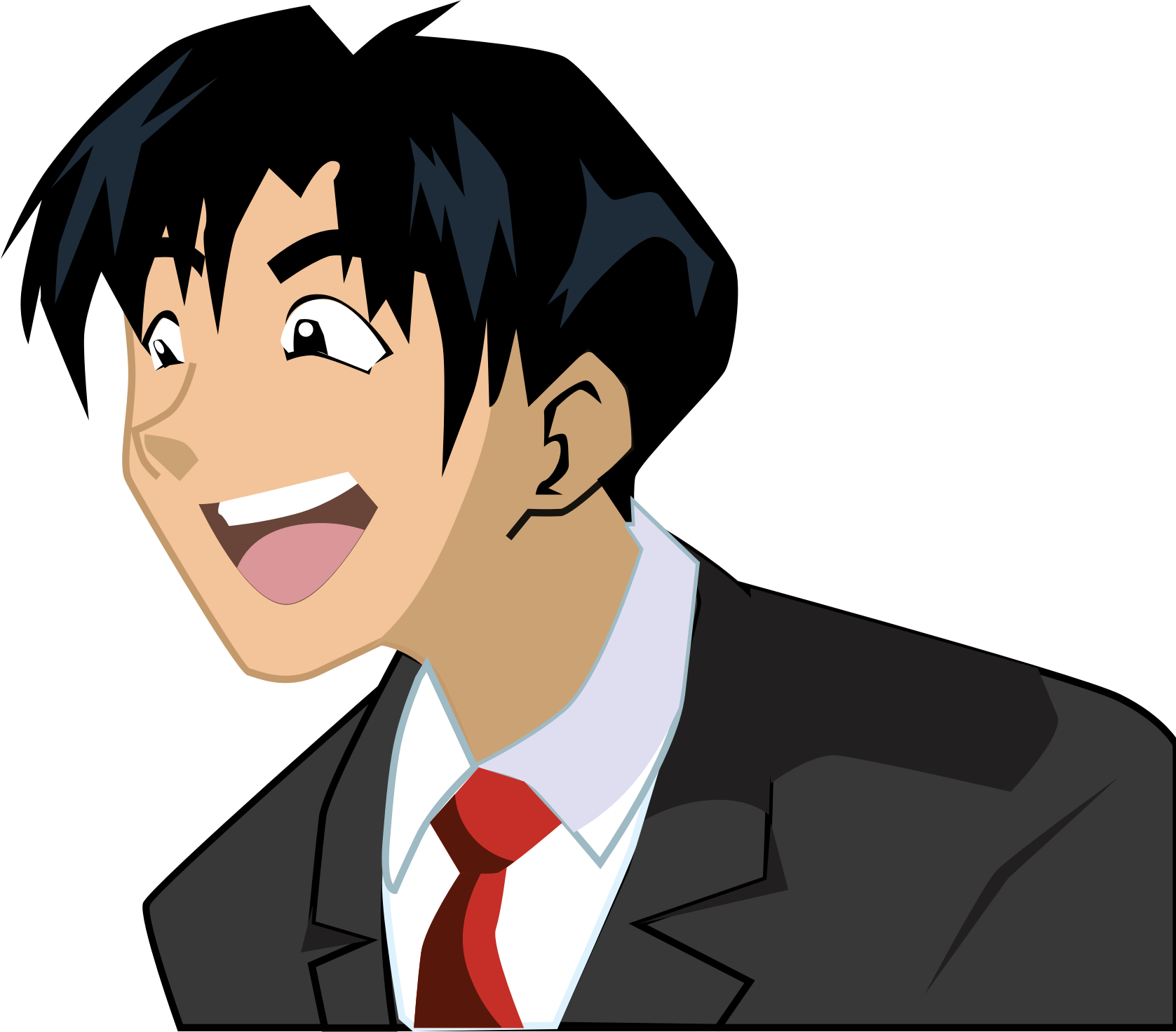Excited Anime Character PNG