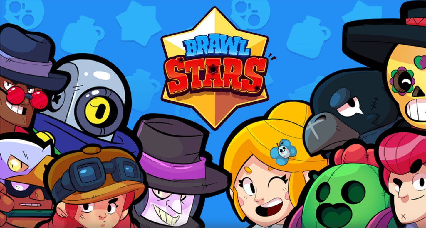 Excited Brawlers From Brawl Stars Background