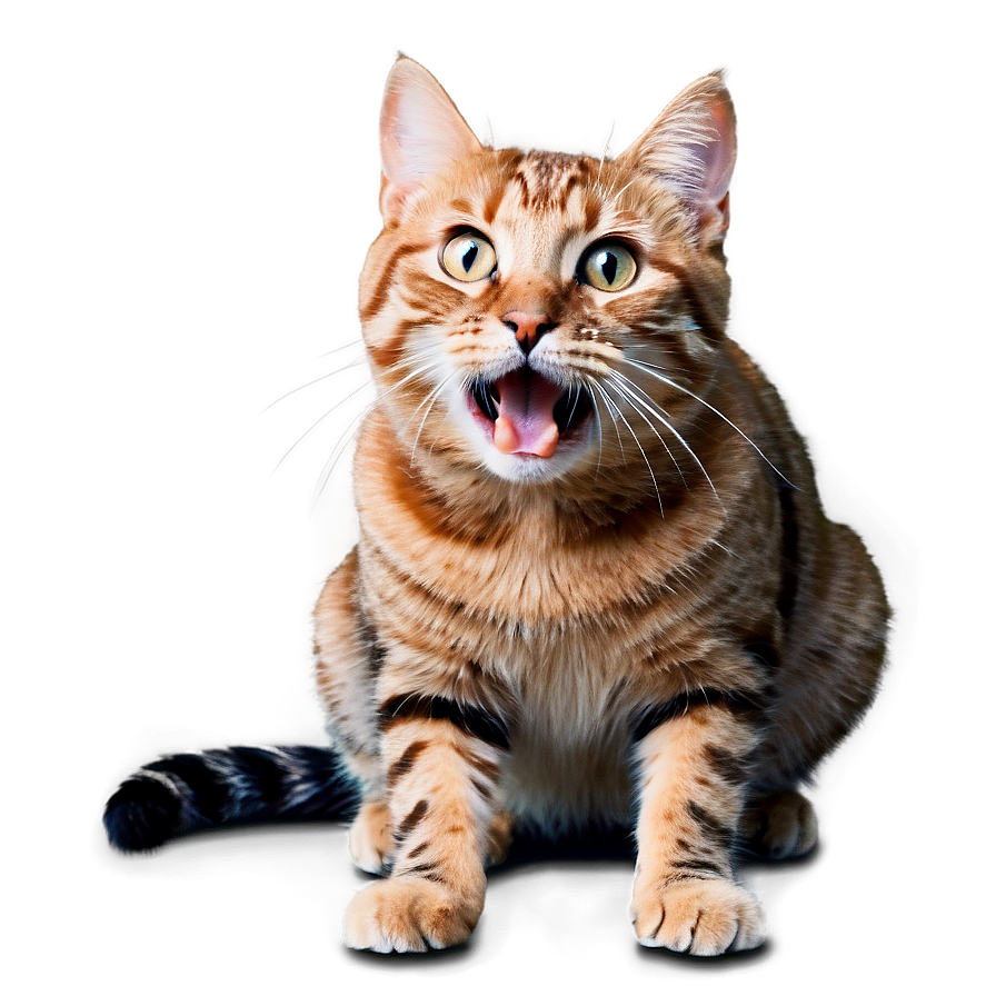 Excited Cat Meme Png 05212024 PNG