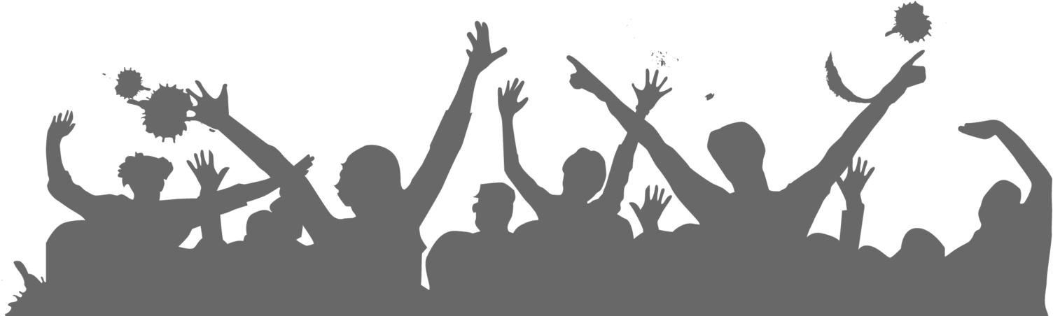 Excited Crowd Silhouette PNG