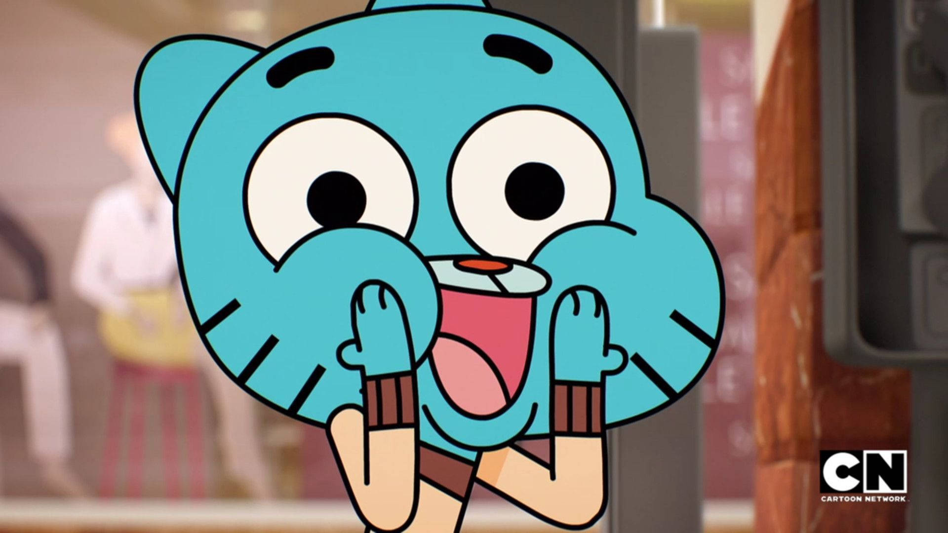 Excited Gumball Face Wallpaper