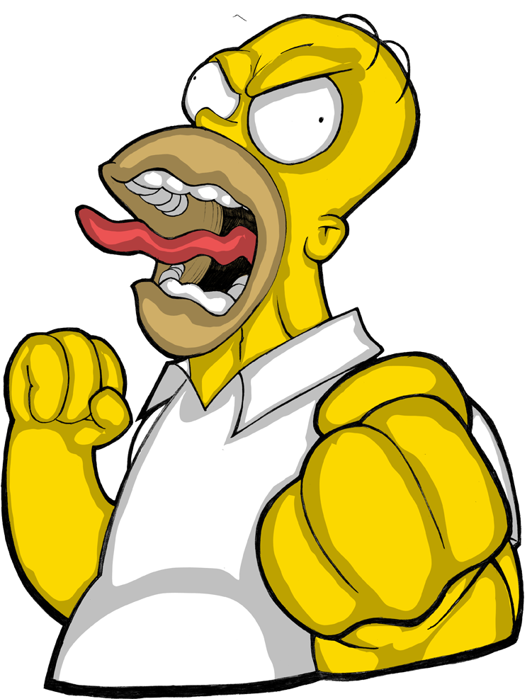 Excited Homer Simpson PNG