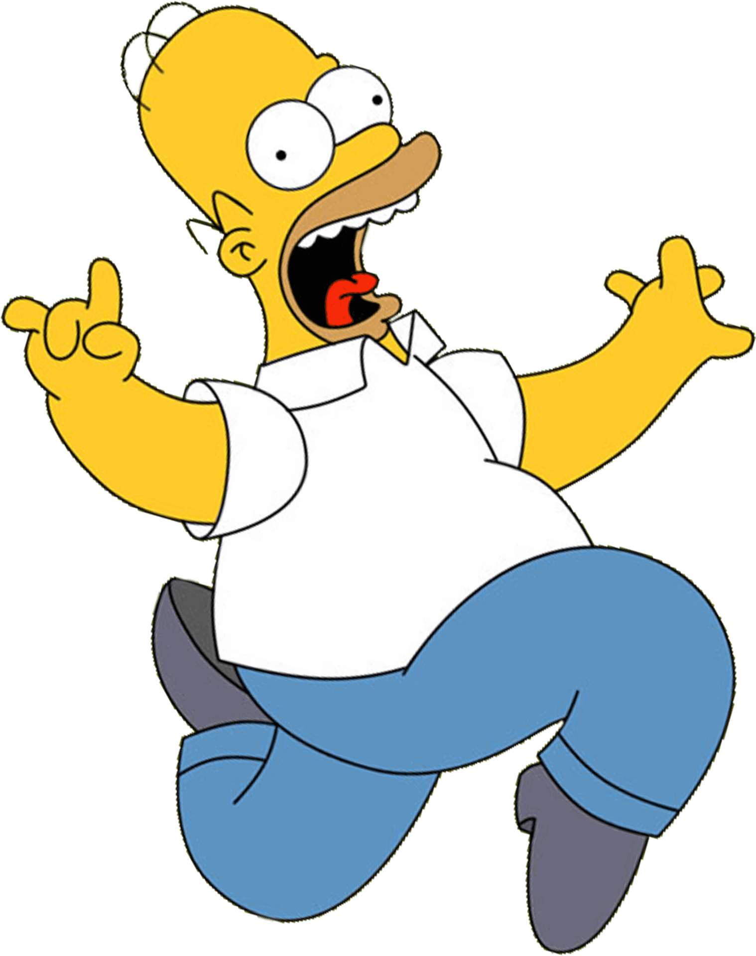 Excited Homer Simpson PNG