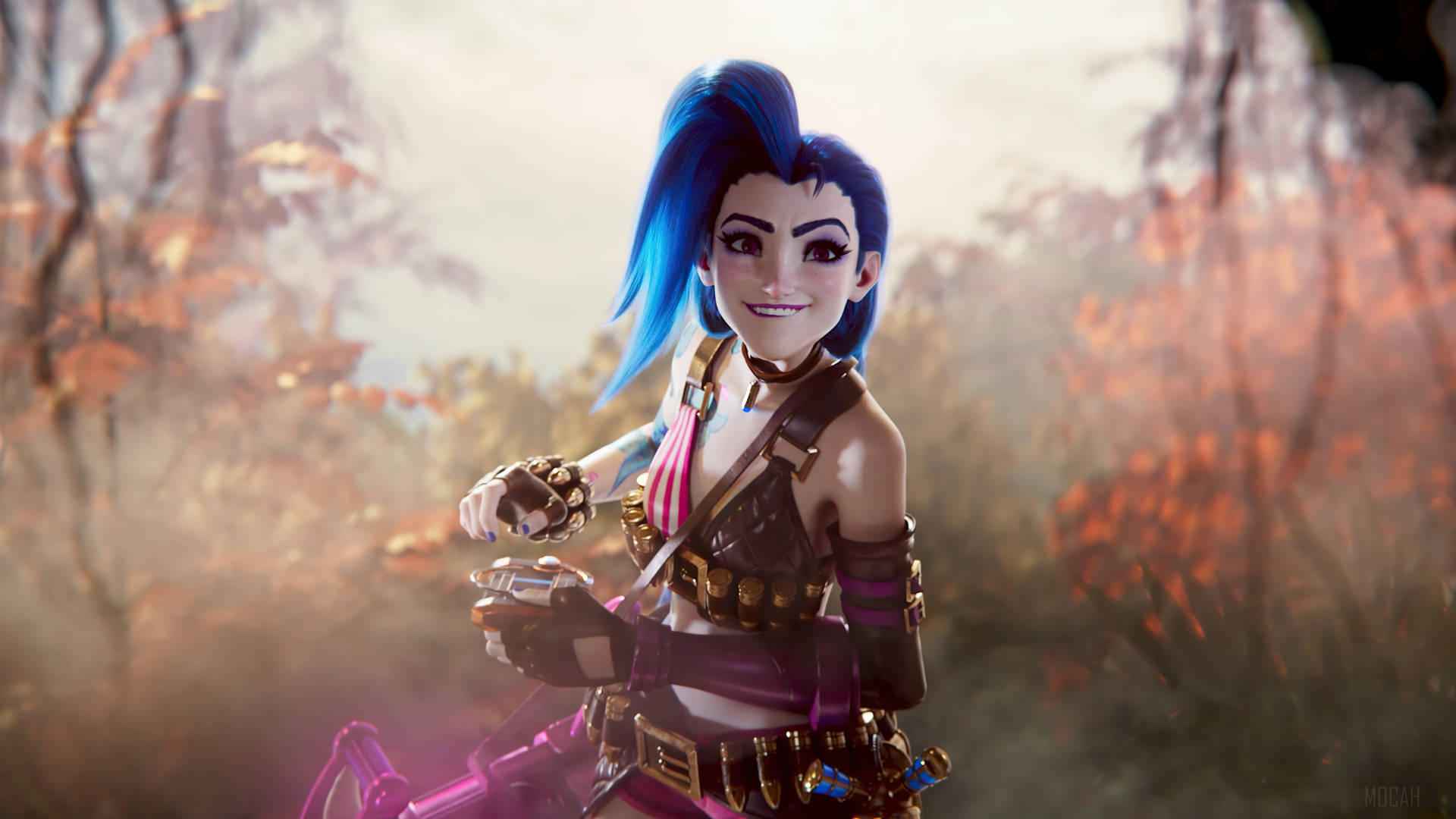 Excited Jinx In The Forest Wallpaper