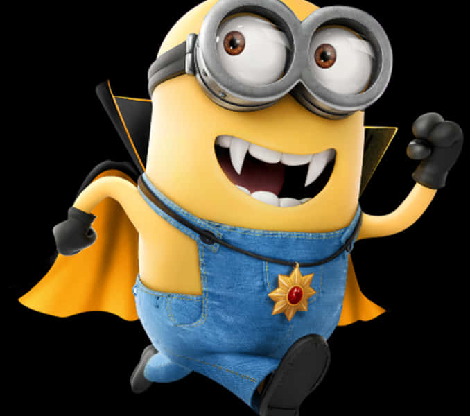 Excited Minion Cape Overalls PNG