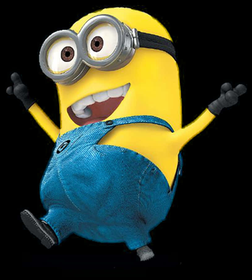 Excited Minion Jumping PNG