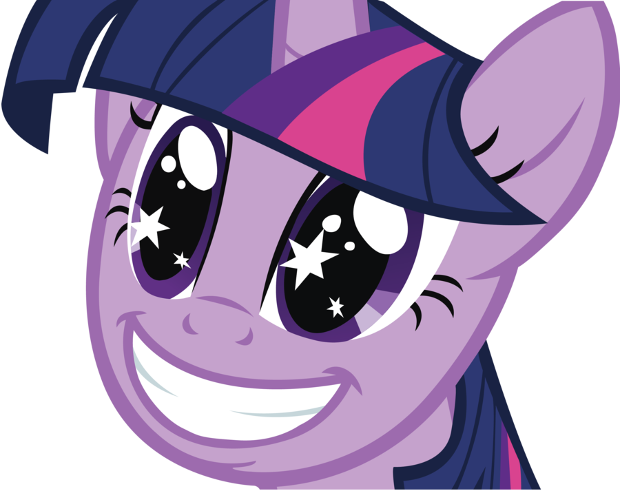 Excited Purple Cartoon Pony PNG