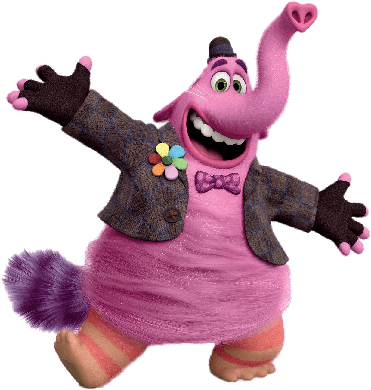 Excited Purple Monster PNG