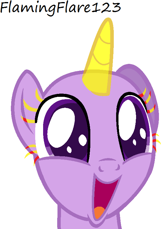 Excited Purple Unicorn Cartoon PNG