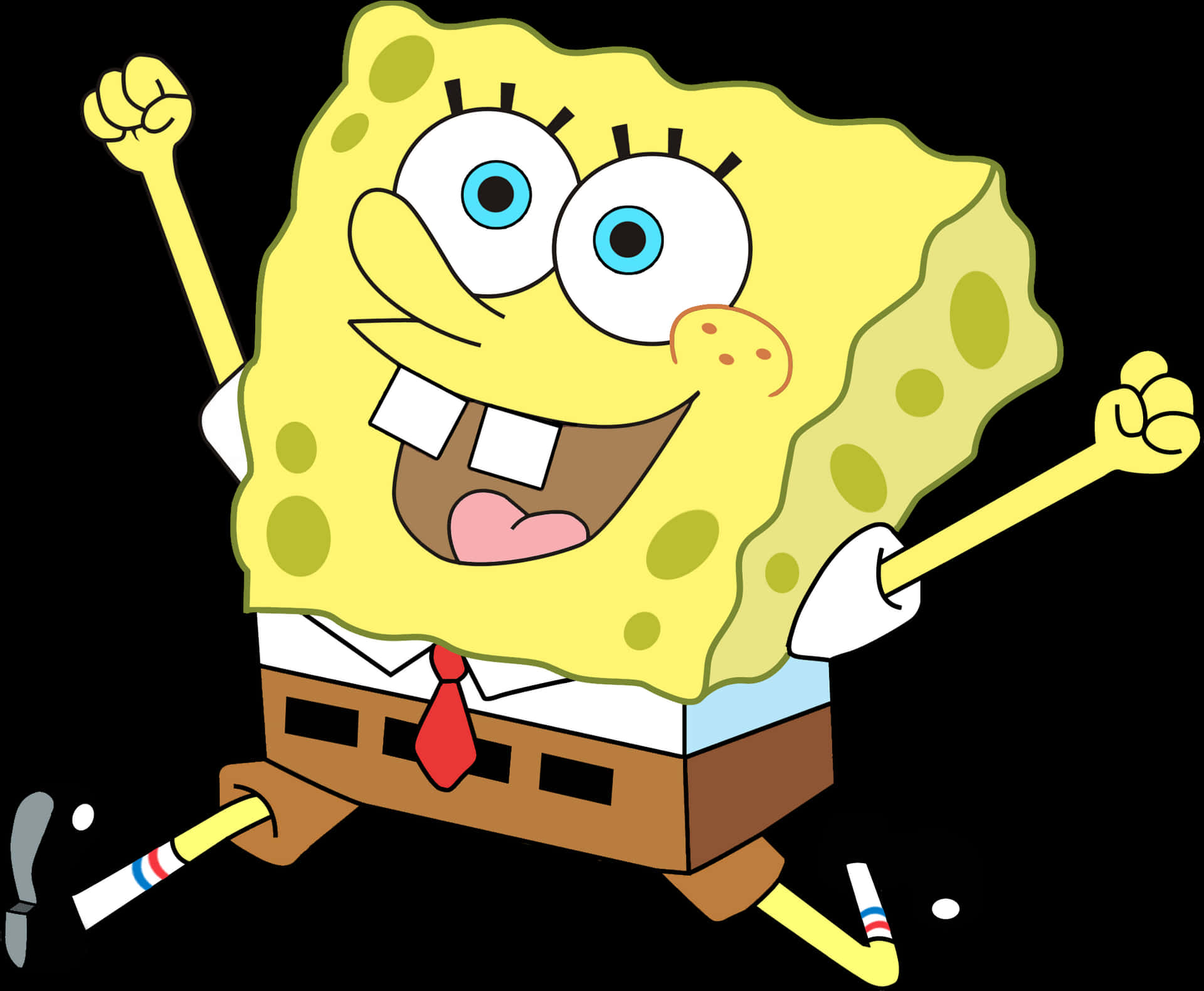 Excited Sponge Bob Square Pants PNG